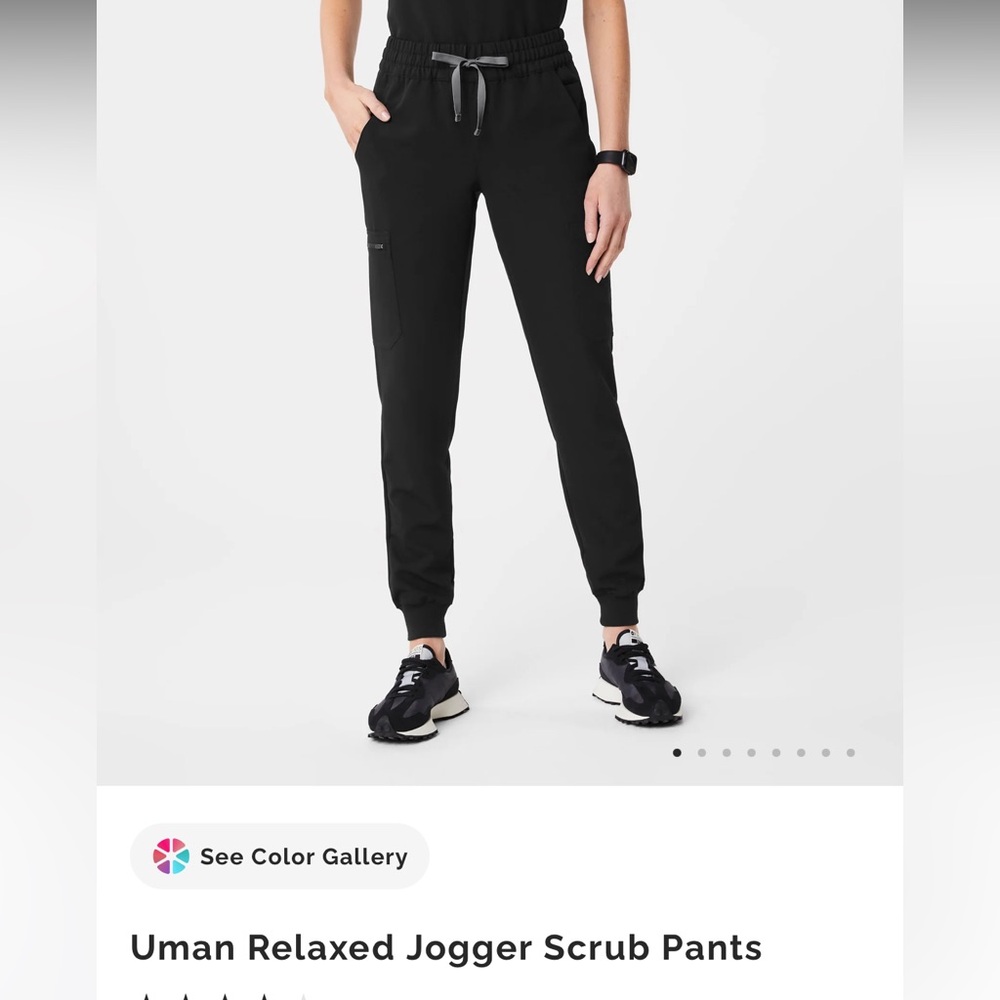 Figs Women's Uman Relaxed Jogger Scrub Pants Black XXL Tall